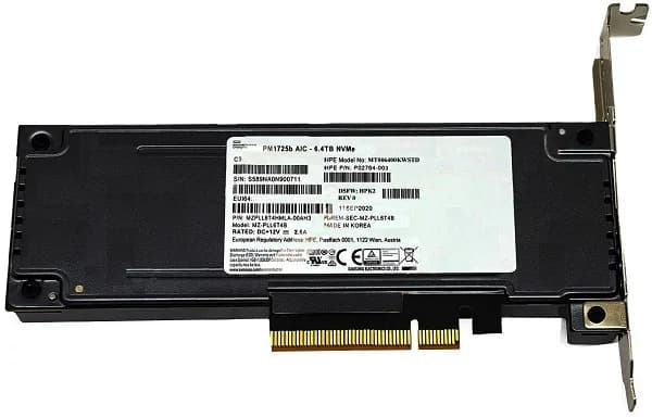 MZ-PLL6T4B - Samsung PM1725b 6.4TB PCI Express NVMe TLC HHHL SSD