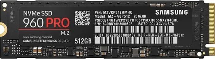 MZ-V6P512BW - Samsung 512GB 960 PRO M.2 2280 MLC PCIe NVMe SSD