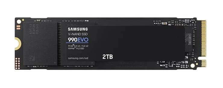 MZ-V9E2T0 - Samsung 990 EVO 2TB NVMe PCIe M.2 2280 Internal SSD