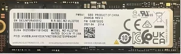 MZ-VL21T00 - Samsung 1TB PCI Express 4.0 x4 NVMe Solid State Drive