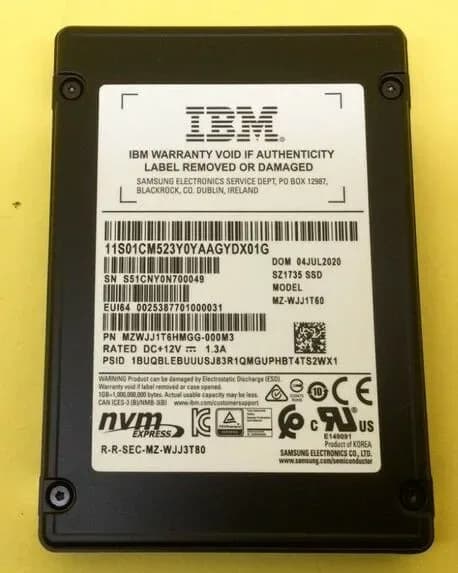 MZ-WJJ1T60 - Samsung 1.6TB PCI Express NVMe TLC U.2 2.5" SSD