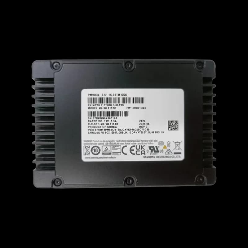 MZ-WL615TC - Samsung PM9D3a 15.36TB PCI Express NVMe 2.5" SSD