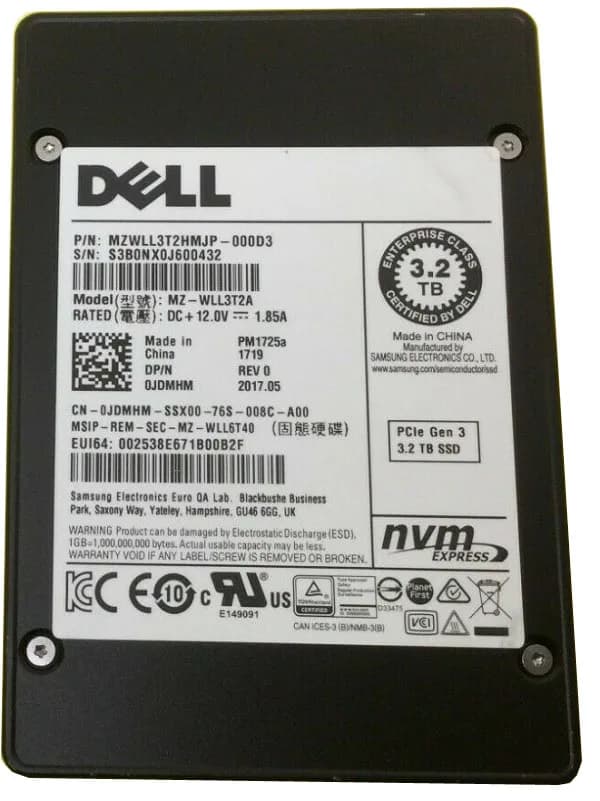 Samsung MZ-WLL3T2A 3.2TB NVMe U.2 SSD Enterprise