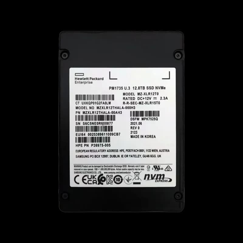 MZ-XLR12T0 - Samsung PM1735 12.8TB PCI Express NVMe U.3 2.5" SSD