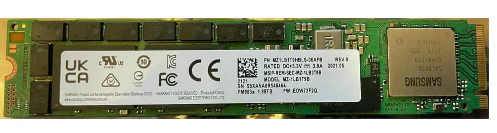 Samsung MZ1LB1T9HBLS-00AFB 1.92TB M.2 22110 SSD