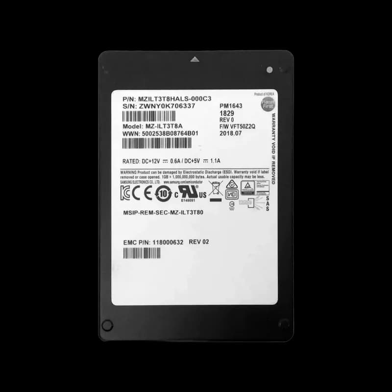 MZ1LT3T8HALS-000C3 - Samsung PM1643 3.84TB SAS 2.5" Solid State Drive