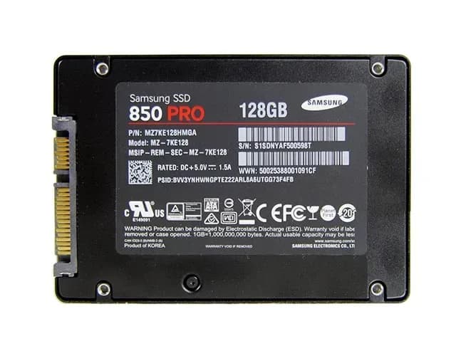MZ7KE128HMGA - Samsung 128GB 850 Pro 2.5 inch MLC 6Gb/s SATA SSD