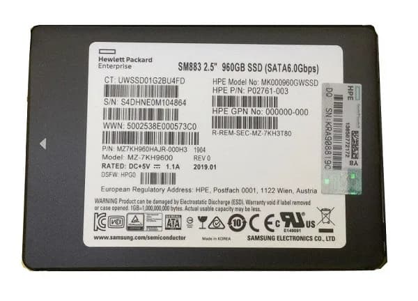 MZ7KH960HAJR-000H3 - Samsung 960GB 2.5 inch MLC 6Gb/s SATA SSD