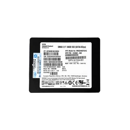 MZ7KM240HAGR-000H3 - Samsung 240GB SM863 2.5 inch MLC 6Gb/s SATA SSD