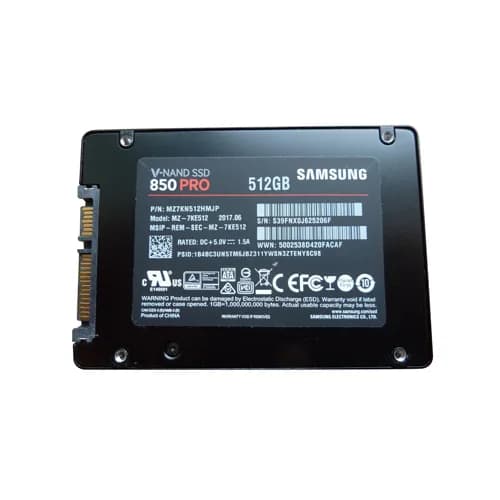 MZ7KN512HMJP - Samsung 512GB 850 Pro 2.5 inch MLC 6Gb/s SATA SSD