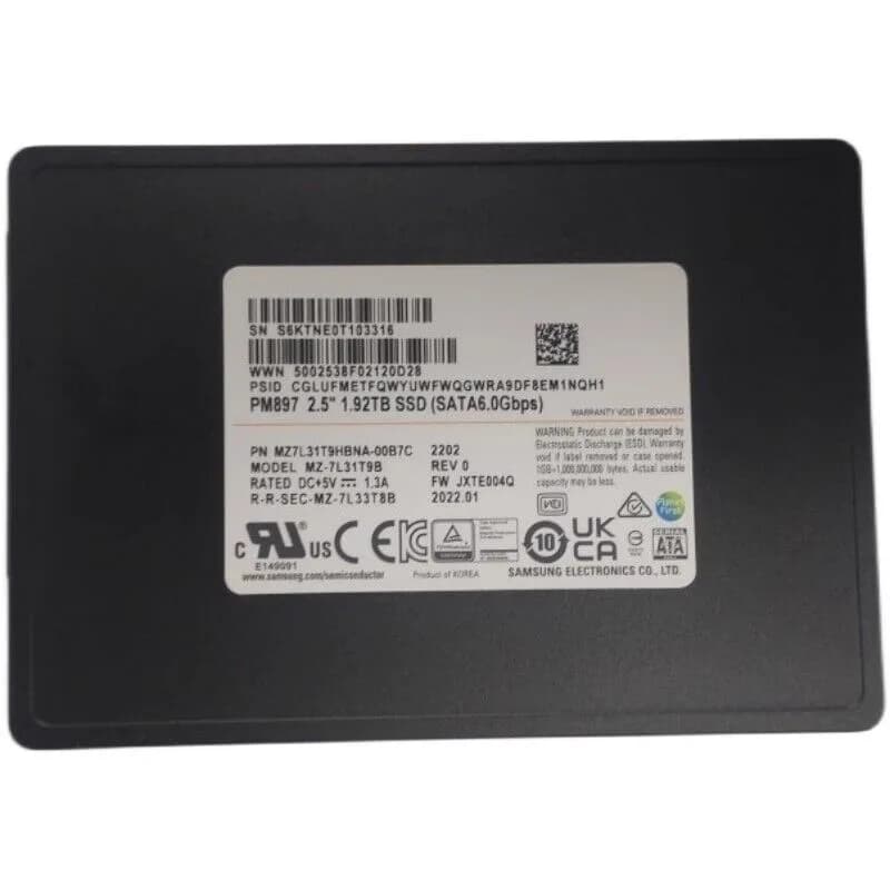 MZ7L31T9HBNA-00B7C - Samsung PM897 1.92TB 6Gb/s SATA TLC 2.5" SFF SSD