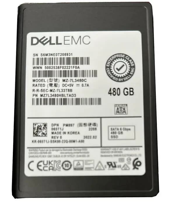 Samsung MZ7L3480HBLT-00AD3 480GB SATA 6Gb/s 2.5-Inch SSD