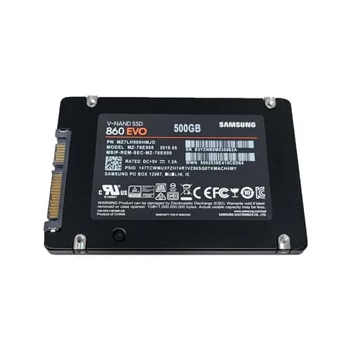 MZ7LH500HMJD - Samsung 500GB 860 EVO 2.5 inch MLC 6Gb/s SATA SSD