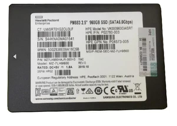 MZ7LH960HAJR-000H3 - Samsung 960GB 2.5 inch TLC 6Gb/s SATA SSD