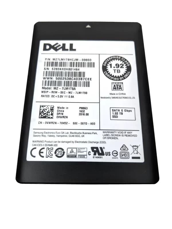 MZ7LM1T9HCJM-000D3 - Samsung 1.92TB 2.5 inch TLC 6Gb/s SATA SSD