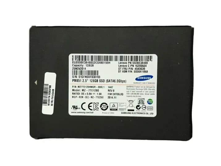 MZ7TE128HMGR-000L1 - Samsung 128GB Pm851 2.5 inch TLC 6Gb/s SATA SSD