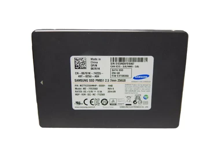 MZ7TE256HMHP-000D1 - Samsung 256GB Pm851 2.5 inch TLC 6Gb/s SATA SSD