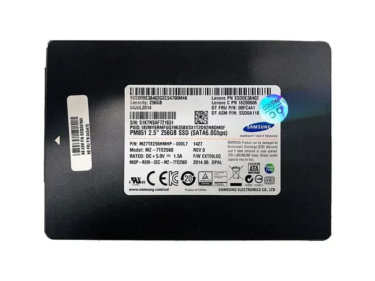 MZ7TE256HMHP-000L7 - Samsung 256GB Pm851 2.5 inch TLC 6Gb/s SATA SSD