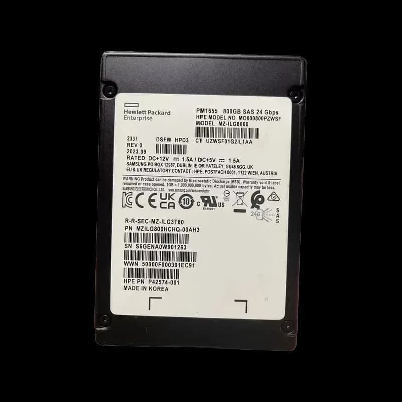 MZILG800HCHQ-00AH3 - Samsung PM1655 800GB SAS TLC 2.5" SSD