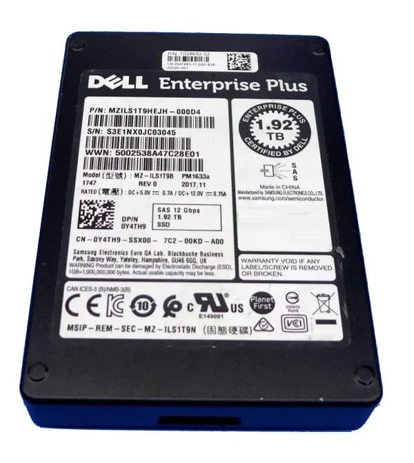 MZILS1T9HEJH-000D4 - Samsung PM1633a 1.92TB SAS TLC 2.5" SSD