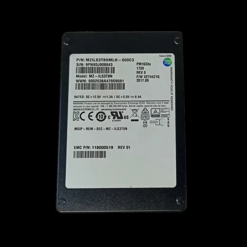 MZILS3T8HMLH-000C3 - Samsung 3.84TB SAS SFF 2.5" Solid State Drive
