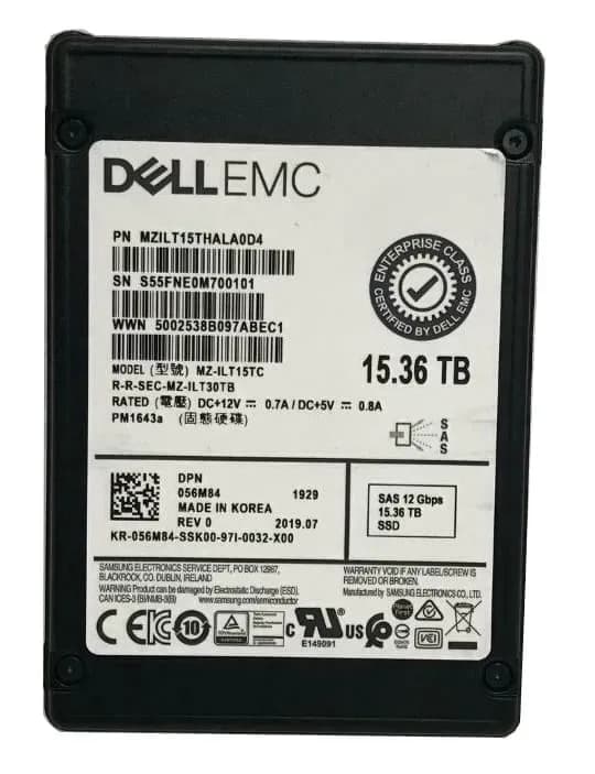 MZILT15THALA0D4 - Samsung PM1643A 15.36TB SAS 2.5" Solid State Drive