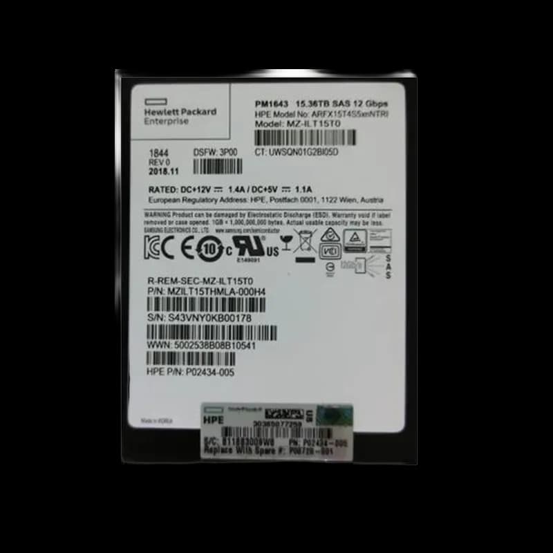 MZILT15THMLA-000H4 - Samsung PM1643 15.36TB SAS 2.5" Solid State Drive