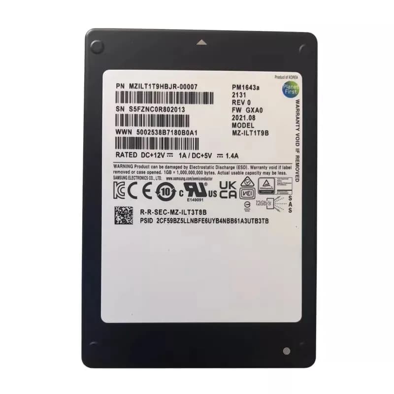 MZILT1T9HBJR-00007 - Samsung PM1643A 1.92TB SAS 12Gb/s 2.5-in SSD