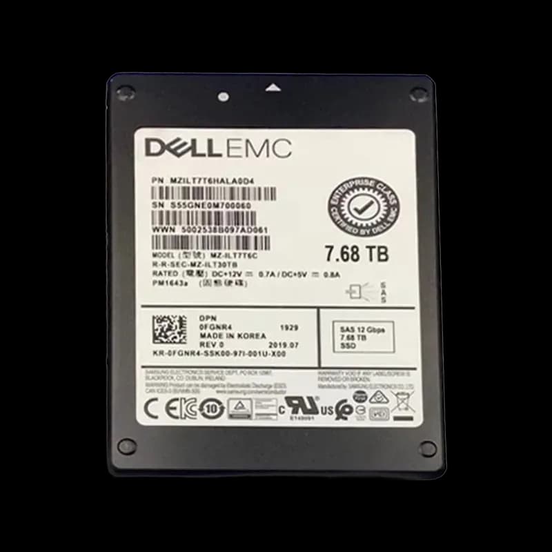 MZILT7T6HALA0D4 - Samsung PM1643A 7.68TB SAS TLC 2.5" SSD