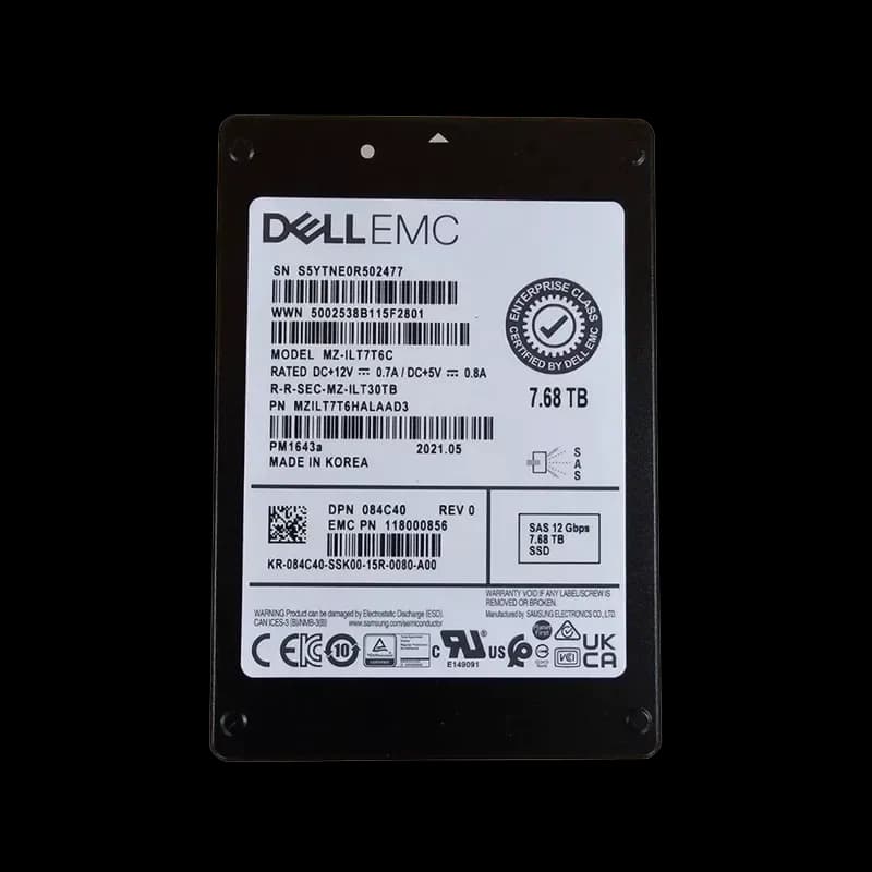 MZILT7T6HALAAD3 - Samsung PM1643A 7.68TB SAS TLC 2.5" SSD