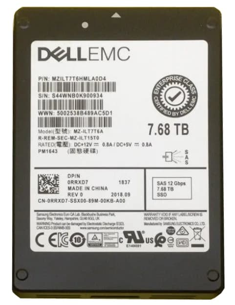 MZILT7T6HMLA0D4 - Samsung PM1643 7.68TB SAS SFF 2.5" Solid State Drive