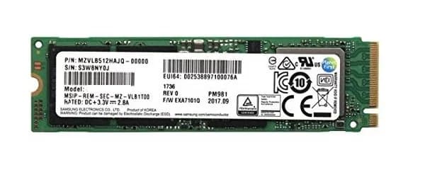 MZVLB512HAJQ - Samsung PM981 512GB TLC PCIe 3.0 x4 M.2 SSD
