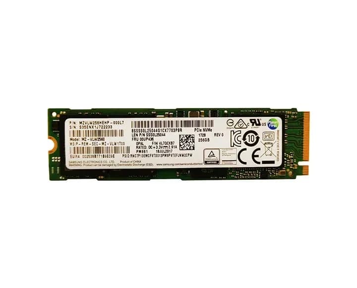 MZVLW256HEHP-000L7 - Samsung PM961 256GB TLC NVMe 3.0 x4 M.2 2280 SSD