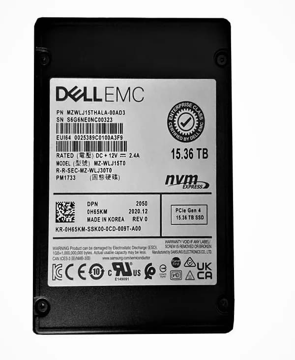MZWLJ15THALA-00AD3 - Samsung 15.36TB PCIe NVMe 4.0 x4 2.5-Inch SSD