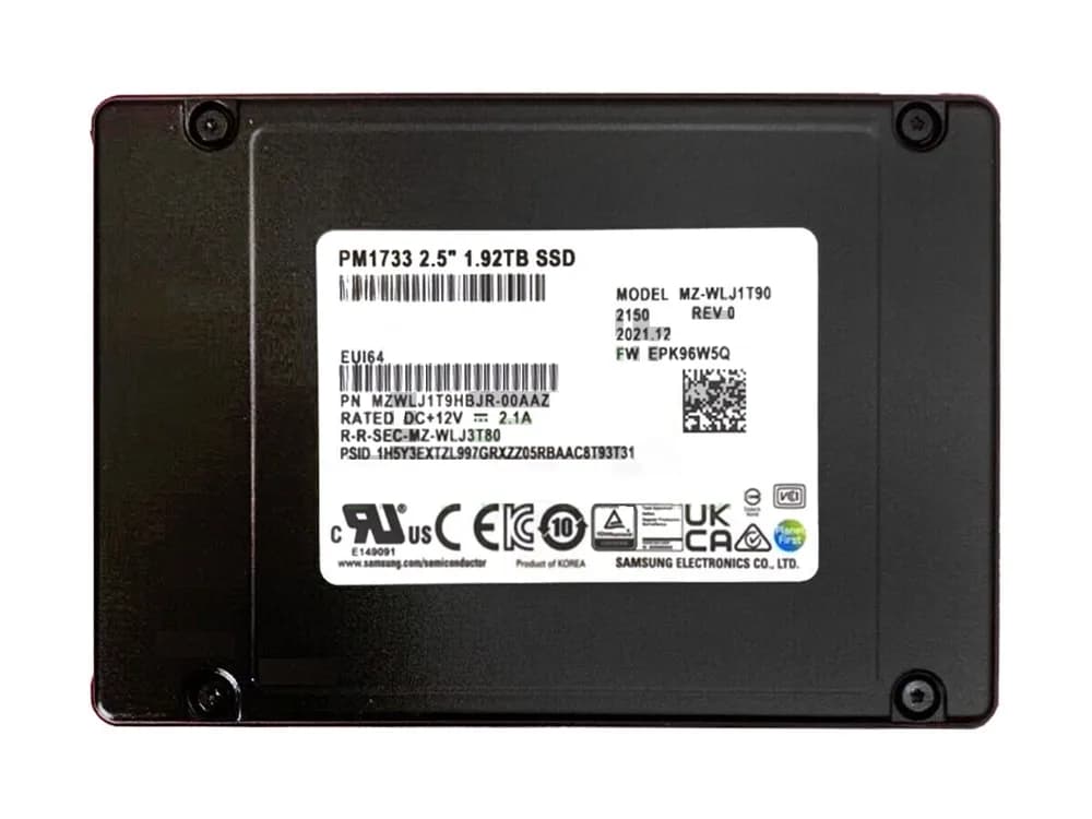 MZWLJ1T9HBJR-00AAZ - Samsung PM1733 1.92TB PCIe NVMe U.2 2.5" SSD