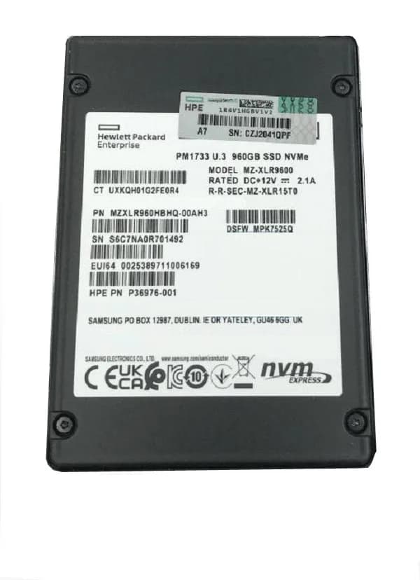 MZXL5960HBHQ-00AH3 - Samsung 960GB PCI Express NVMe U.3 2.5" SSD