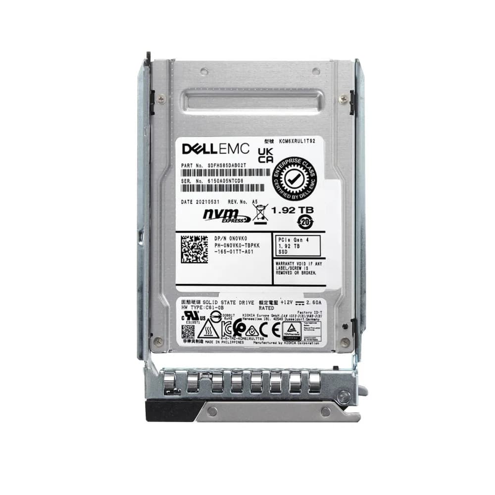 N0VK0 - Dell 1.92TB TLC PCIe NVMe 4.0 2.5-inch Solid State Drive