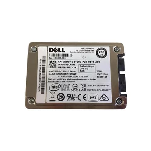 NDDN1 - Dell 200GB 1.8 inch MLC 6Gb/s SATA Solid State Drive
