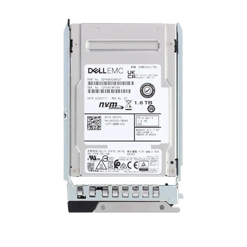P03YC - Dell 1.6TB PCI Express NVMe TLC 2.5" Solid State Drive