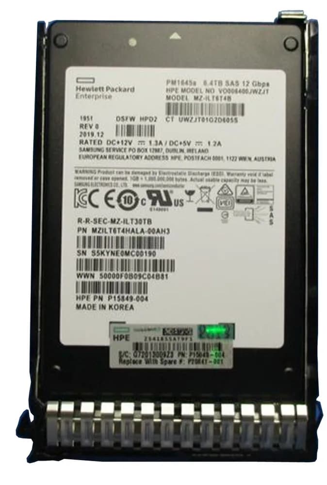 P15849-004 - HPE 6.4TB SAS SFF 2.5" Solid State Drive
