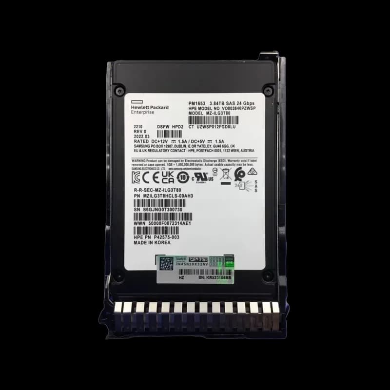 P49728-001 - HPE 3.84TB 24Gb/s SAS SFF Solid State Drive