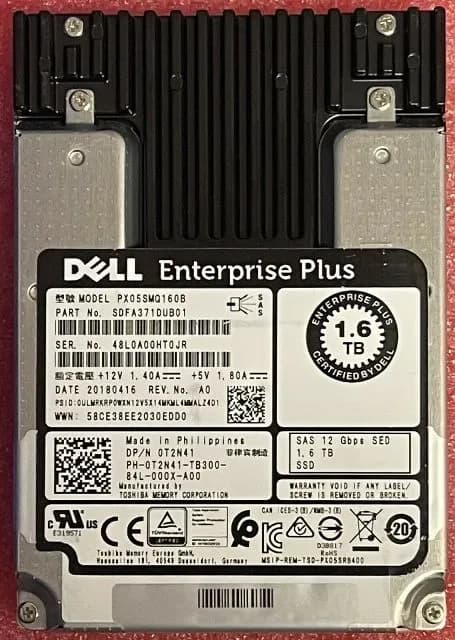 PX05SMQ160B - Toshiba 1.6TB SAS 12Gb/s (SED) 2.5-Inch SSD