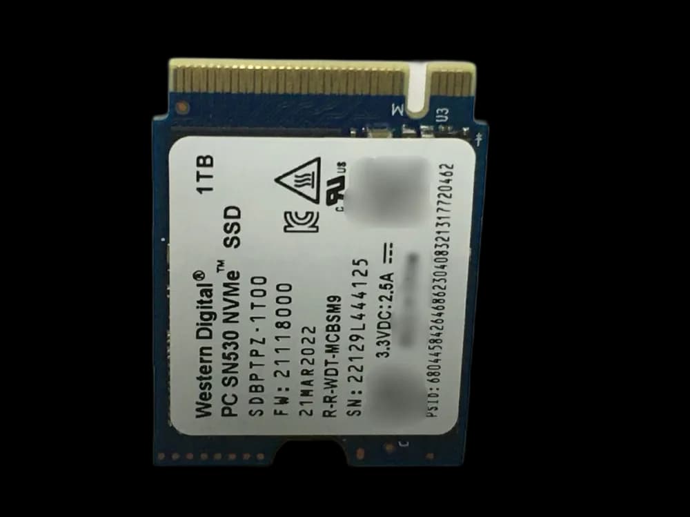 SDBPTPZ-1T00 - Western Digital 1TB PC SN530 TLC PCIe 4.0 x4 SSD