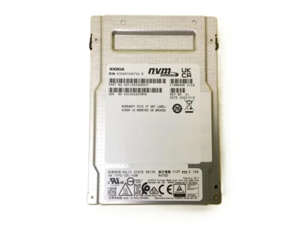 SDF1D83GEB92T - KIOXIA CD8-V 6.4TB PCI Express NVMe U.3 2.5" SSD