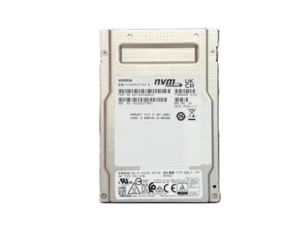 SDF1E83GEB02T - KIOXIA CD8-R 7.68TB PCI Express NVMe 2.5" SSD