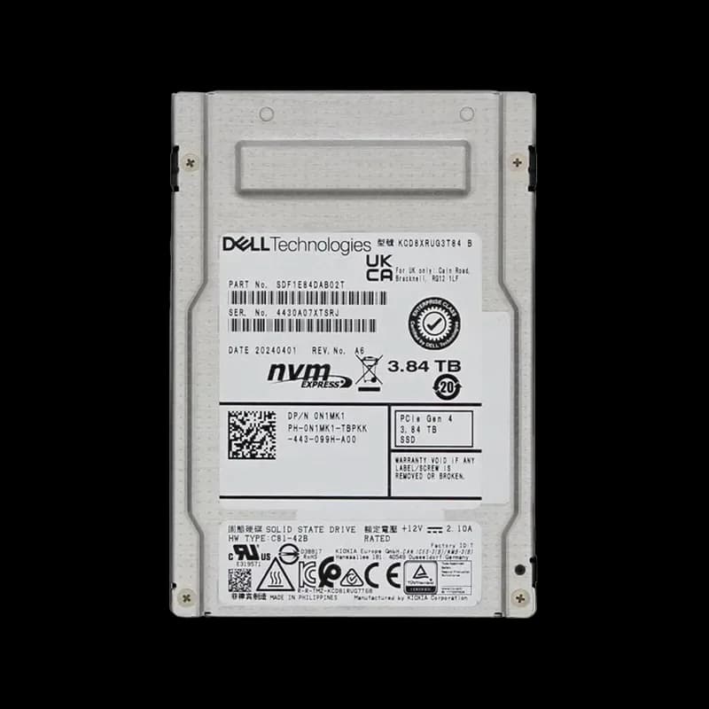 SDF1E84DAB02T - KIOXIA CD8 3.84TB PCI Express NVMe 2.5" SSD