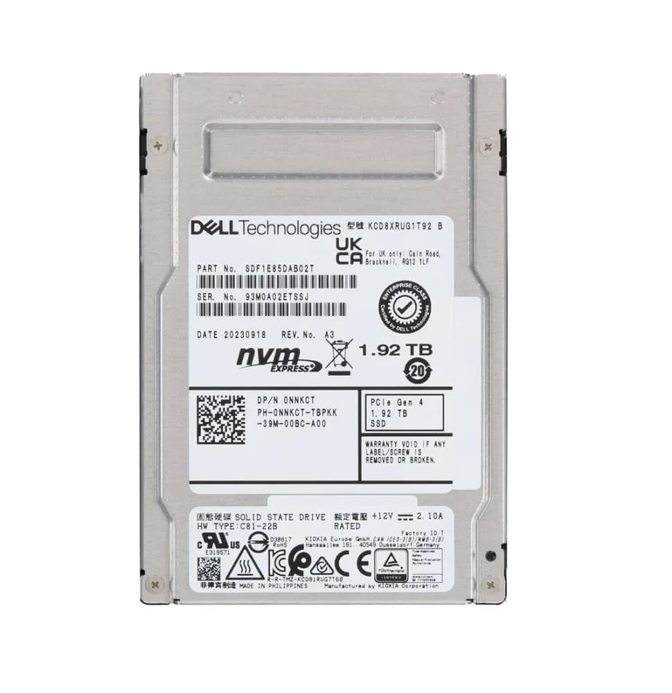 SDF1E85DAB02T - Kioxia 1.92TB PCI Express 4.0 x4 RI Solid State Drive