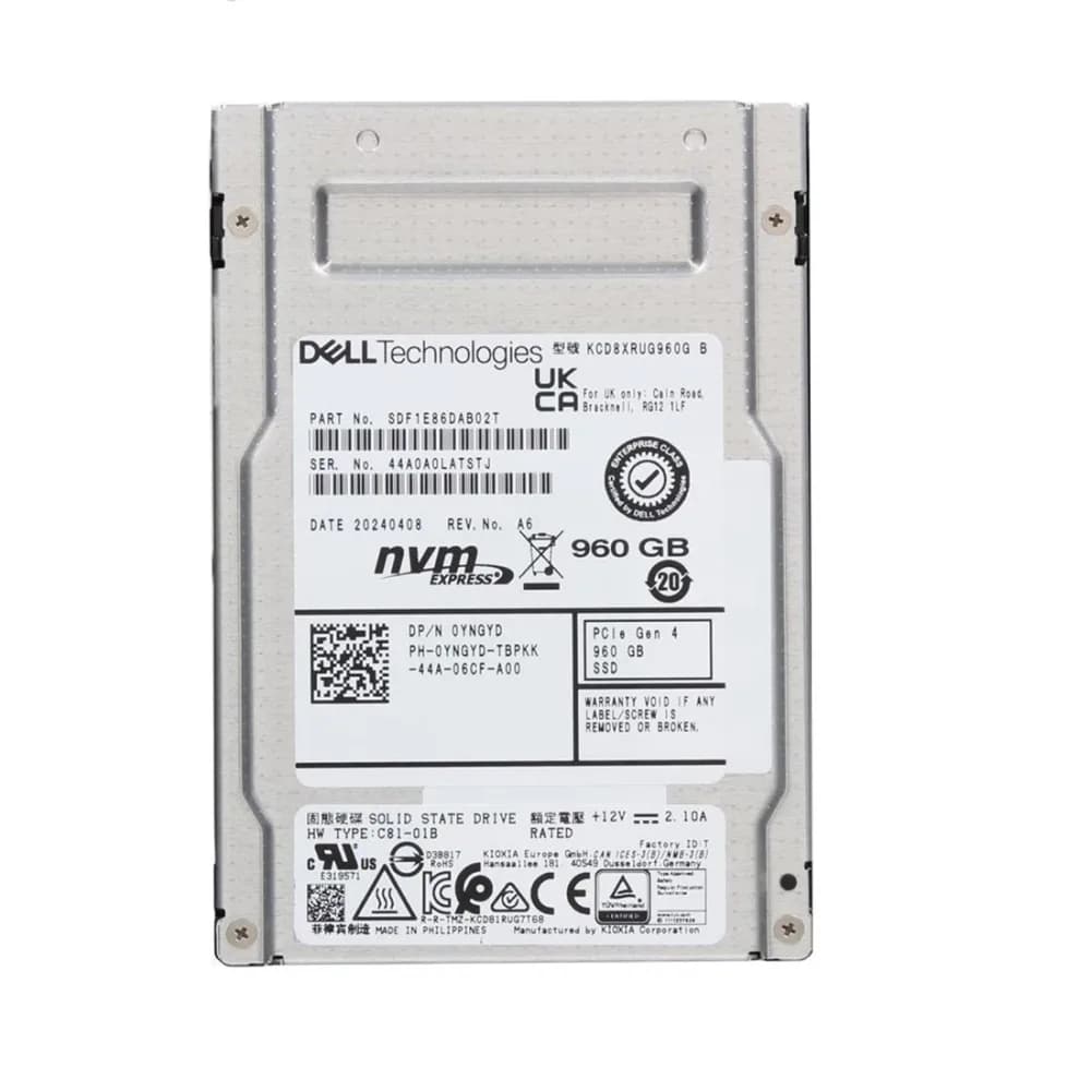 SDF1E86DAB02T - KIOXIA 960GB PCI Express NVMe TLC 2.5" SSD