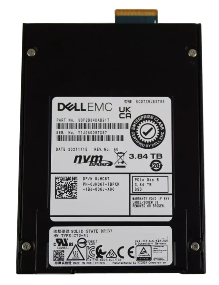 KIOXIA SDF2B84DAB91T 3.84TB PCIe5 x4 NVMe E3.S SSD