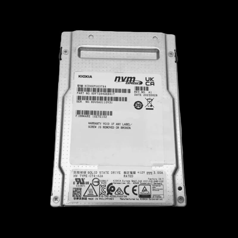 SDF7284GEB91T - KIOXIA CD8P-R 3.84TB PCI Express NVMe 2.5" SSD